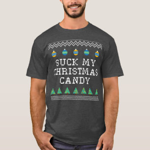 Suck My Christmas Candy Paare Adult Humor Lovers T-Shirt