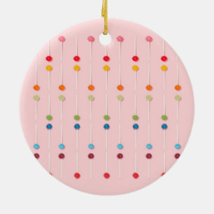 Suckers Lollypop Candy Rainbow Keramik Ornament