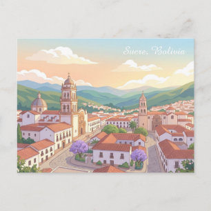 Sucre Bolivia Reise Souvenir Postkarte
