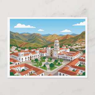 Sucre Bolivia Reise Souvenir Postkarte
