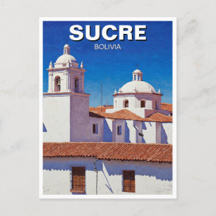 Sucre Bolivia Travel Postkarte