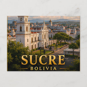 Sucre Bolivien für bolivianisches koloniales Erbe Postkarte