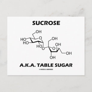 Sucrose A.K.A. Tafelzucker (chemisches Molekül) Postkarte
