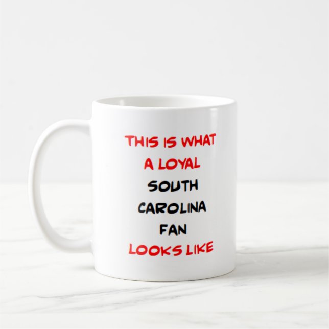 Süd-Carolina-Fan, treu Kaffeetasse (Links)