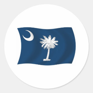 Süd-Carolina-Flaggen-Aufkleber Runder Aufkleber