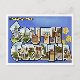 Süd-Carolina Grüße aus den US-Bundesstaaten Postkarte