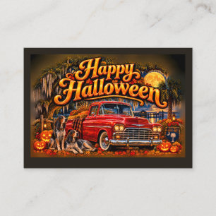 Süd-Carolina-Halloween-Hound Dogs 1950er Jahre LKW Begleitkarte
