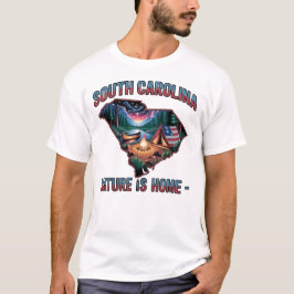 Süd-Carolina-Natur ist Heimat Vintage-Outdoor-Kuns T-Shirt