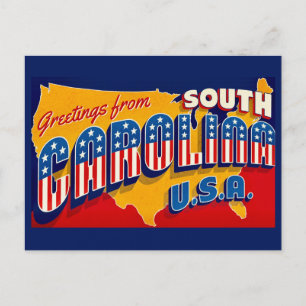 Süd-Carolina Patriotischer Gruß Postkarte