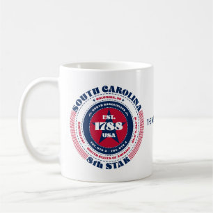 Süd-Carolina Patriotisches Kreis-Monogramm-Tasse Kaffeetasse