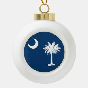 Süd-Carolina-Staatsflagge Keramik Kugel-Ornament