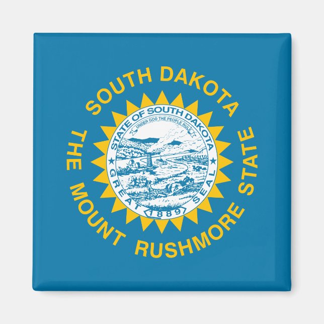 Süd-Dakota-Flagge Magnet (Vorne)
