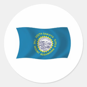 Süd-Dakota-Flaggen-Aufkleber Runder Aufkleber