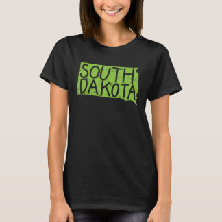 Süd-Dakota-Kartengrundriss USA Amerika T-Shirt