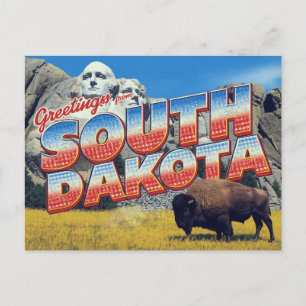 Süd-Dakota Mount Rushmore Bison Postkarte