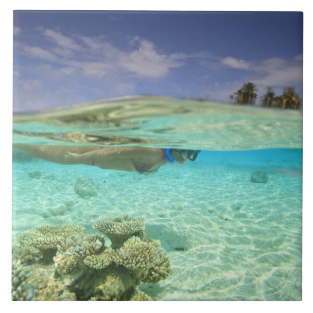 Süd-Huvadhoo-Atoll, Südmalediven, Indien Fliese (Vorderseite)