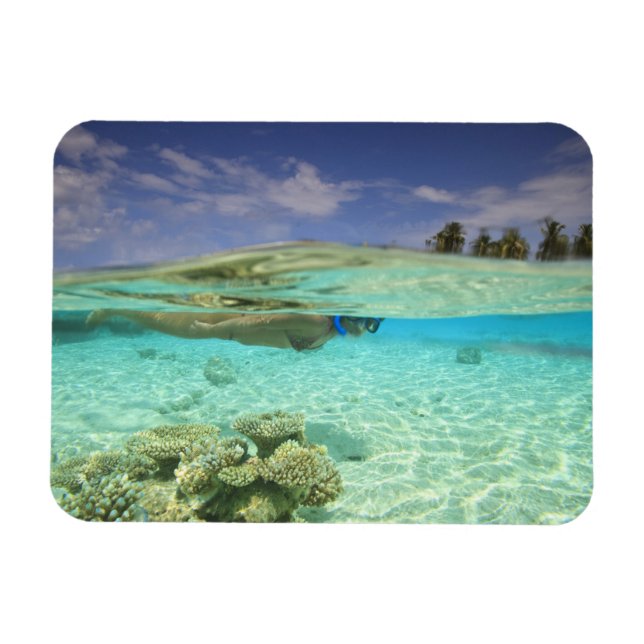 Süd-Huvadhoo-Atoll, Südmalediven, Indien Magnet (Horizontal)