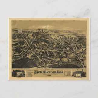 Süd-Manchester Connecticut 1888 Postkarte