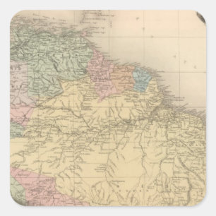 Süd- und Nordamerika Quadratischer Aufkleber