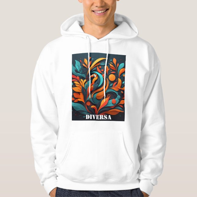 Sudadera con Arte Simbólico de Biodiversidad Hoodie (Vorderseite)