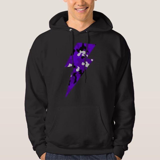 Sudadera cool rayo camuflaje Violeta Hoodie (Vorderseite)