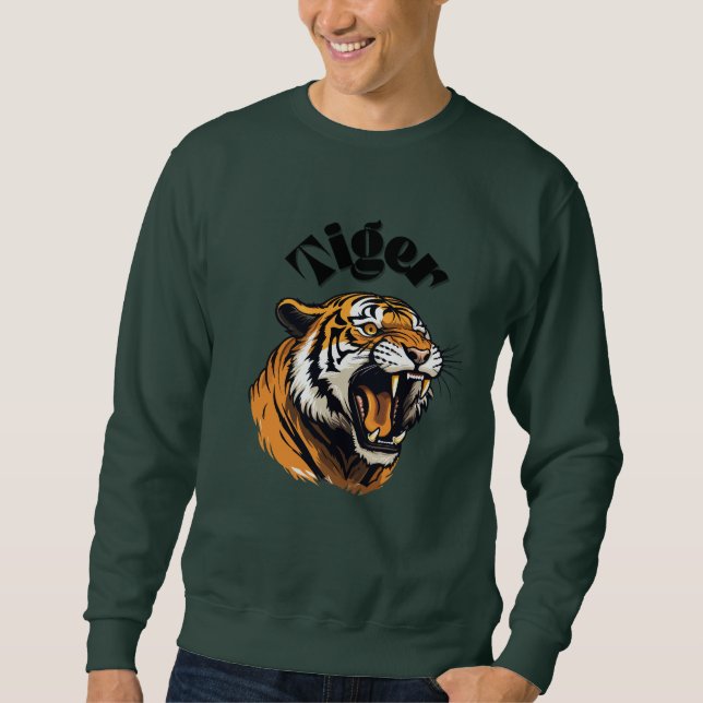 Sudadera cuello redondo Tiger unisex Sweatshirt (Vorderseite)