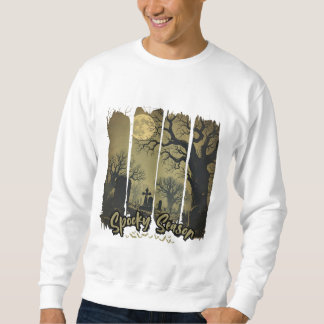 Sudadera de Halloween con Luna y Tumba Sweatshirt