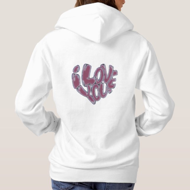 sudadera te quiero en forma de corazón hoodie (Rückseite)