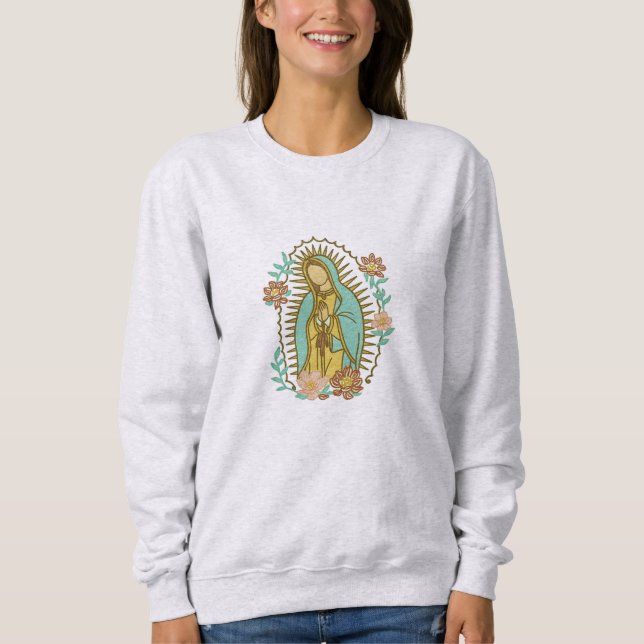 Sudadera Unisex "Virgen de Guadalupe" Fe y arte Sweatshirt (Vorderseite)