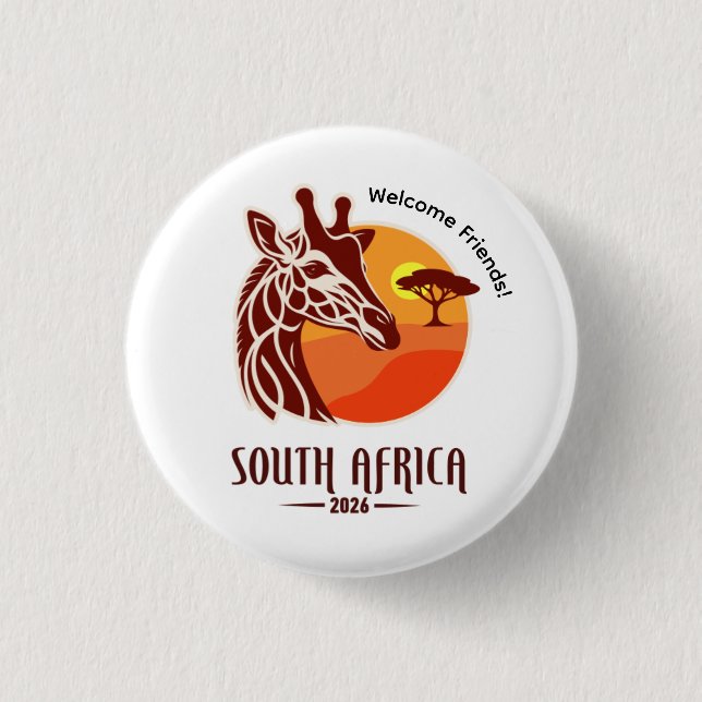 Südafrika 2026 Internationaler Konventions-Pin Button (Vorderseite)