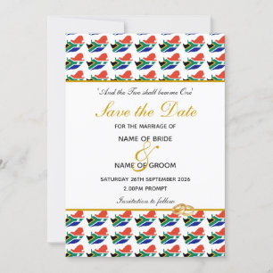SÜDAFRIKA Besondere christliche Hochzeitsfeier Save The Date