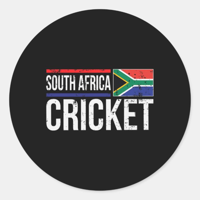 Südafrika Cricket Flag Jersey Match Turnier  Runder Aufkleber (Vorderseite)