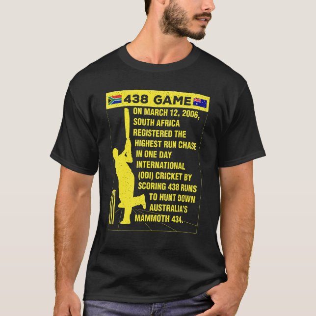 Südafrika Cricket Protea 438 Game Nostalgia Bra T-Shirt (Vorderseite)