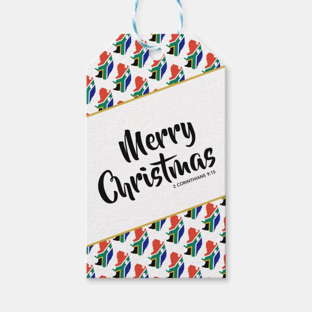 SÜDAFRIKA Custom Merry Christmas Scripture Geschenkanhänger (Vorderseite)