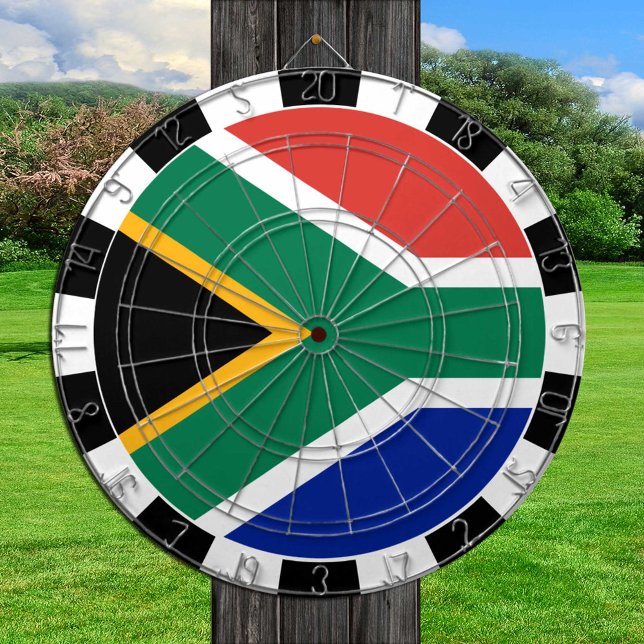 Südafrika Dartboard & African Flag / Spielbrett Dartscheibe (Von Creator hochgeladen)