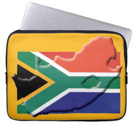 SÜDAFRIKA Flag Map Patriotic Computer YELLOW Laptopschutzhülle