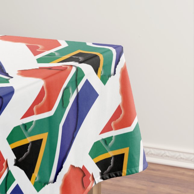 SÜDAFRIKA-Flag MAP Stilvolles Patriotikum Tischdecke (Beispiel)