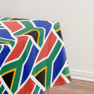 SÜDAFRIKA-Flag Stilvolle Patriotische Geometrie Tischdecke