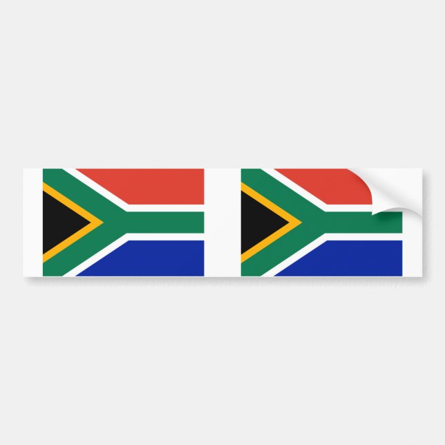 Südafrika-Flagge Autoaufkleber (Vorne)