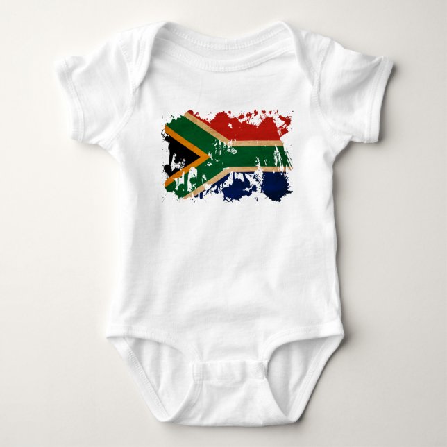 Südafrika-Flagge Baby Strampler (Vorderseite)