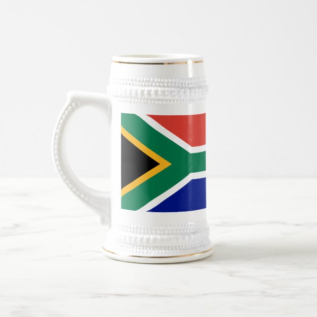Südafrika-Flagge Bierglas (Links)