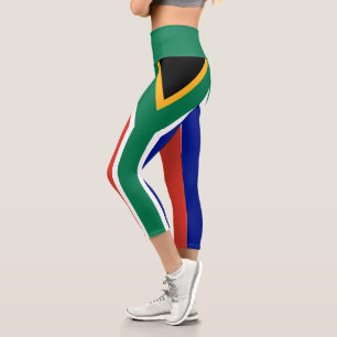 Südafrika-Flagge Capri Leggings