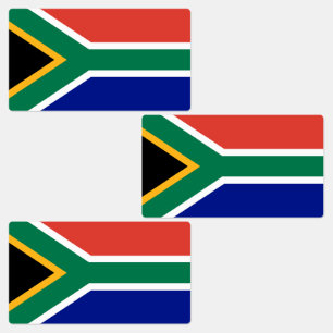 Südafrika-Flagge Etiketten
