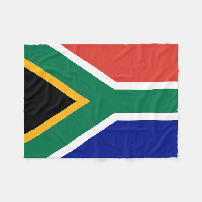 Südafrika-Flagge Fleecedecke (Vorderseite (Horizontal))