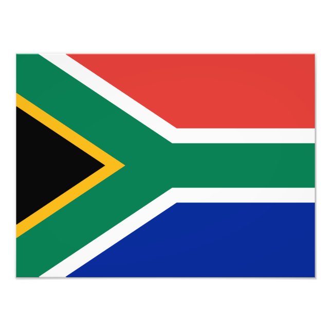 Südafrika-Flagge Fotodruck (Vorne)