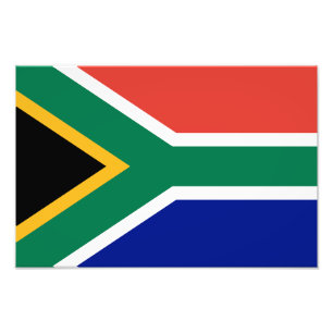 Südafrika-Flagge Fotodruck