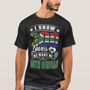 Südafrika-Flagge Gott liebt mich Südafrikaner T-Shirt