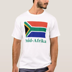 Südafrika-Flagge mit Namen im Afrikaans T-Shirt