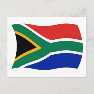 Südafrika-Flagge Postkarte