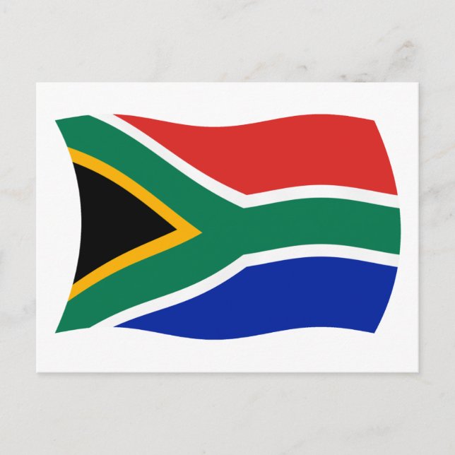 Südafrika-Flagge Postkarte (Vorderseite)